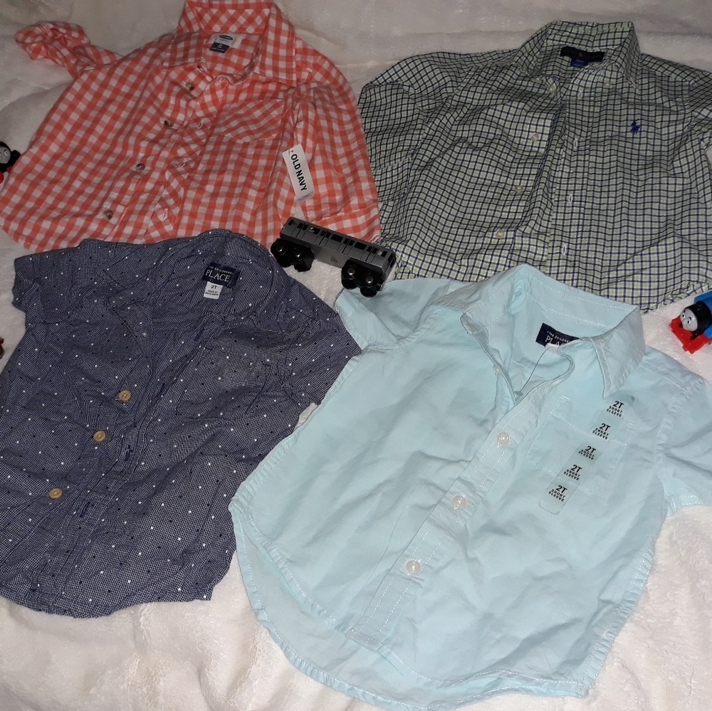 Toddler boys long & shorts sleeves shirts, bundle